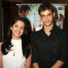 Bollywood debutants Raj Tandon and Anya Anand at the unveiling of first looks of their film ''Yeh Khula Aasmaan