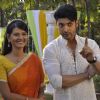 Gurmeet Choudhary : Kratika & Gurmeet on Punar Vivah set