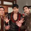 Gurmeet Choudhary : Gurmeeet Choudhary, Dishank Arora and Rakesh Kukreti on sets of punar vivah