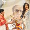 Madhuri Dixit Nene and Lata Mangeshkar at Master Dinanath Mangeshkar Awards 2012