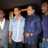 Akshay Kumar, Suneil Shetty and Mithun at the first look of movie Tukkaa Fit at Novotel in Mumbai. .