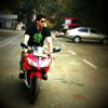 Aditya Redij on bike