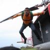 Ravi Kishan : Ravi Kissen jumping from Helicopter