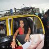 Actress-model Sarah Jane Dias was spotted while promoting her upcoming adult comedy film Kyaa Super Kool Hain Hum on the streets of Mumbai. .