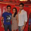 Bollywood celebrities Alia Bhatt, Varun Dhawan, and Sidharth Malhotra at Red FM and Radio Mirchi for Student Of The Year radio promotions. .