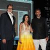 Amitabh Bachchan, Pragya Tiwari and Milind Soman during the launch of The Big Indian picture