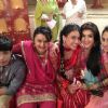 Gaurav, Nia and Krystle with cast