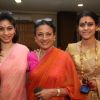 Kajol, Tanisha Mukherjee with mother Tanuja at the North Bombay Sarbojanin Durga Pooja celebrations.