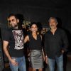 Abhay Deol, Anjali Patil and Prakash Jha  during the promotions of film Chakravyuh