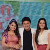 Ali Asgar with Giaa Manek and Navina Bole in SAB TV's new show launch Jeannie Aur Juju