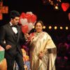 Manish Paul and Kirron Kher on the sets of India's Got Talent