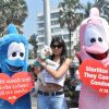 Sherlyn Chopra along with PETA's Giant Condoms