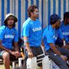 Indian cricket team at a practice session before the second cricket Test match in Hyderabad on March 1, 2013.