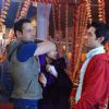 A still of Rohit Roy and Sumit Vats from Hitler Didi
