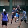 Aamir Khan playing football with his family