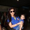 Shilpa Shetty snapped with her family at Mumbai Domestic Airport