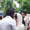 Ranveer Singh with Priyanka Chopra at Priyanka Chopra's father's funeral