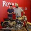 Farhan Akhtar during a contest that was held by Royal Enfield at Gurgaon
