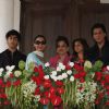 Shahrukh Khan with wife Gauri Khan sister Shehnaz, son Aryan and daughter Suhana celebrating Eid
