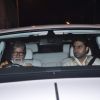 Amitabh Bachchan with son Abhishek Bachchan arrives at Shahrukh Khan's Grand Eid Party at Mannat