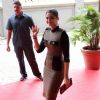 Sonam Kapoor waves out as she arrives at the Trailer launch of 24