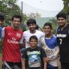 Jay Bhanushali with the other players at the Celebrity Charity Football Match