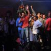 Hrithik Roshan cheers the crowd at Dahi Handi celebrations
