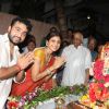 Shilpa Shetty and Raj Kundra seek blessings from Lord Ganesha