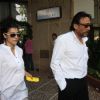 Kajol and Jackie Scroff leaving from the prayer meet of Madhuri Dixit's father