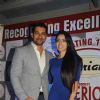 Aftab Shivdasani with his fiance Nin Dusanj at the launch of the Awards
