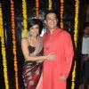 Mandira Bedi with her husband were at the Ekta Kapoor's Grand Diwali Party