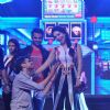 A fan greets Sunny Leone at the Music Launch of Jackpot