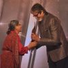 Amitabh Bachchan felicitates a Senior Citizen at the  Awards Ceremony