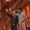 Prabhu Dheva performs with a fan on Comedy Nights with Kapil