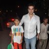 Arbaaz Khan with his son at the midnight mass for Christmas