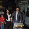 Madhuri Dixit with her family clicked at the airport on 2nd Jan. 2014