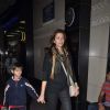Gayatri Joshi with her son clicked at the airport on 2nd Jan. 2014