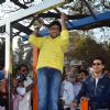 aaditya Thakrey sports some pull ups at Dino Morea's DM Fitness Station