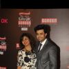 Manish Paul with his wife at the 20th Annual Life OK Screen Awards