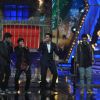 Raveer Singh performs with some contestants