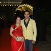 Sudhanshu Pandey with his wife at the Sangeet Ceremony