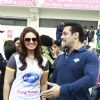 Salman and Huma in a chat at the CCL Dubai match