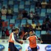 Riteish Deshmukh celebrates after getting a wicket