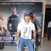 Amit Sadh sports a broken leg at the Screening of Captain America: The Winter Soldier