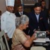 Waheeda Rehman signs her Book at the Launch