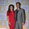 Raveena Tandon with her husband at the Launch of 'The Golden Era in India'
