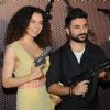 Kangana Ranaut and Vir Das pose with guns at Revolver Rani's Press Conference