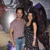 Raghav Sachar with his wife at Transformers Age of Extinction Premiere