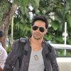 Varun at his way to Indore for HSKD promotions