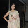 Sonam Kapoor poses at Rahul Mishra's celebration of 6 years in fashion with Grazia